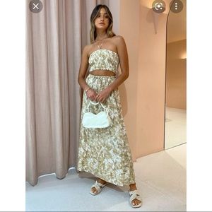 FAITHFULL THE BRAND MAXI SKIRT + TOP (FULL SET)